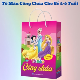 Sách - tô màu công chúa dành cho bé 2-6 tuổi- bộ 6 cuốn