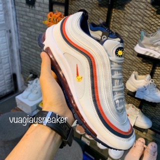 🔥 ẢNH THẬT 🔥 Giày air max 97 trắng viền đỏ