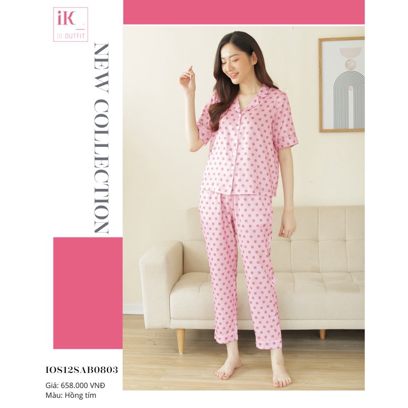Bộ mặc nhà áo ngắn tay quần dài IK 0803 Giá 658,000đ