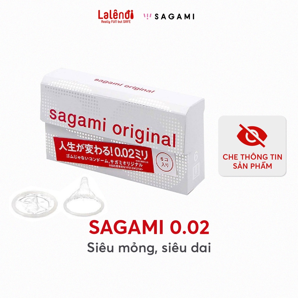 Bao Cao Su Siêu Mỏng Sagami 002 Non- Latex, BCS Chính Hãng Nhật Bản 0 02mm, Hộp 6 Chiếc | LALENDI STORE