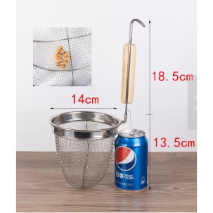 Vợt hủ tiếu inox (vợt trụng hủ tiếu, vá trụng hủ tiếu) - 5x14cm