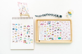 Bộ sticker 6 tấm thỏ dễ thương