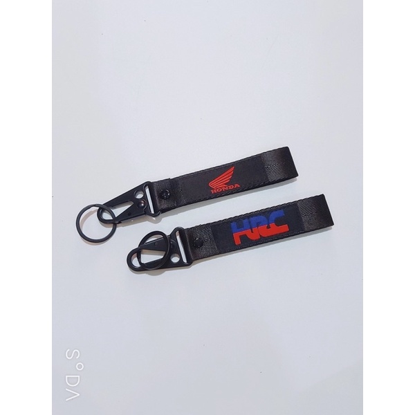 Móc khoá dây cho tất cả hãng xe Honda yamaha .....Móc bằng thép không gỉ , logo vải thêu