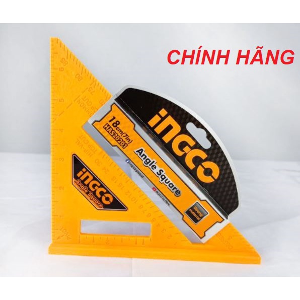 ĐỒ NGHỀ INGCO Thước ê ke 18cm HAS20201 (Cam kết Chính Hãng 100%)