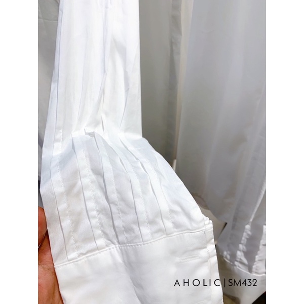[Video] Sơ mi trắng kiểu chất kaki chun dài tay SM432 Aholic