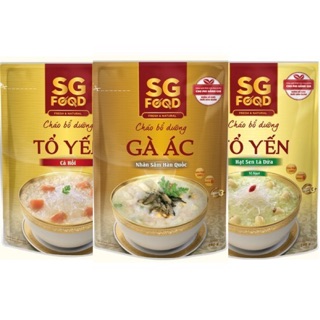 Cháo bổ dưỡng gà ác nhân sâm, tổ yến cá hồi , tổ yến hạt sen lá dứa