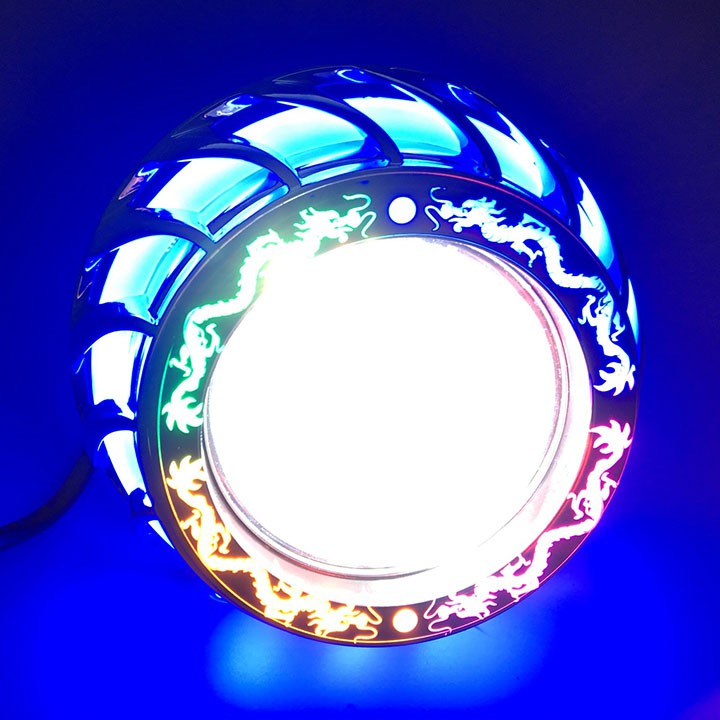 Đèn pha led bi cầu viền Rồng -Mẫu D5