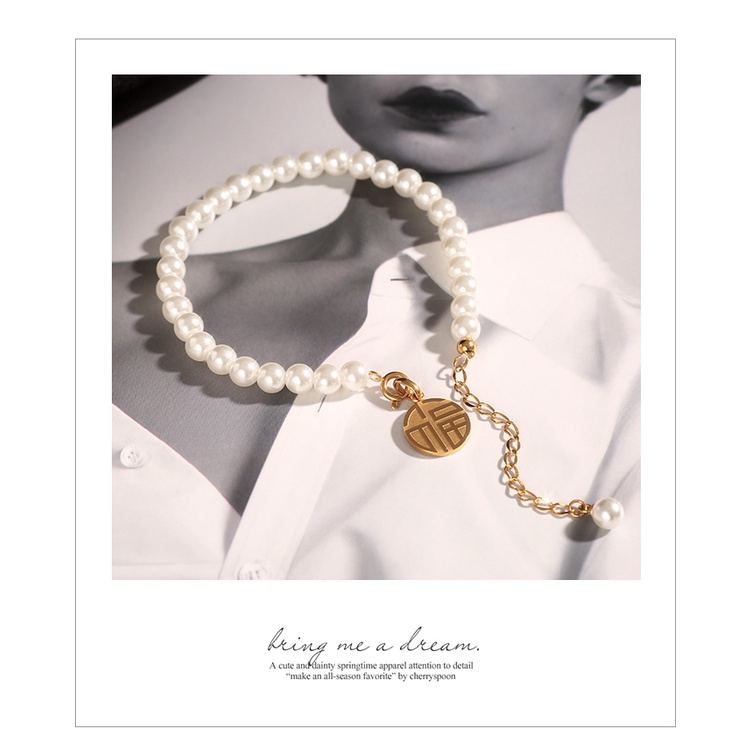 [FreeShip] Lắc tay vòng tay nữ titan chuỗi hạt H9-209 - CAM KẾT KHÔNG BAY MÀU