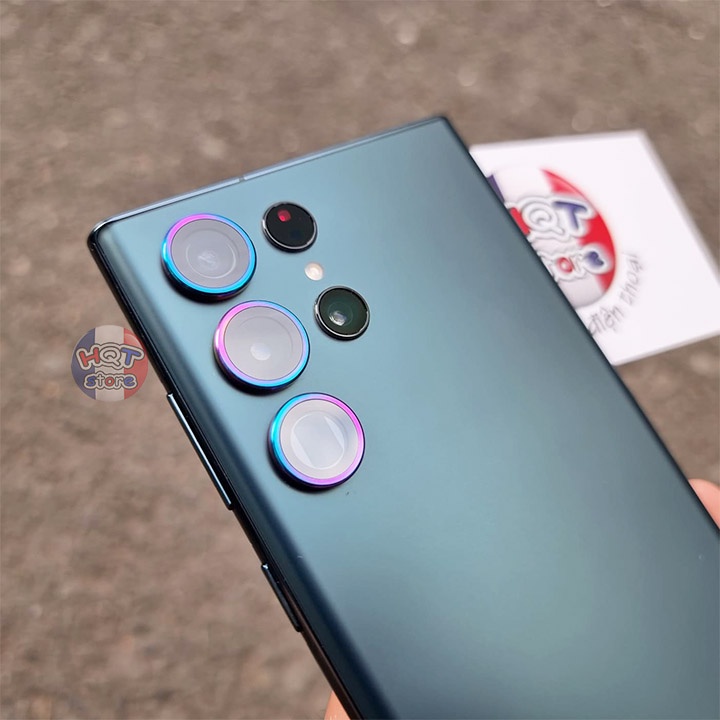 Ốp viền kính bảo vệ Camera Hoda Sapphire cho Samsung S22 Ultra