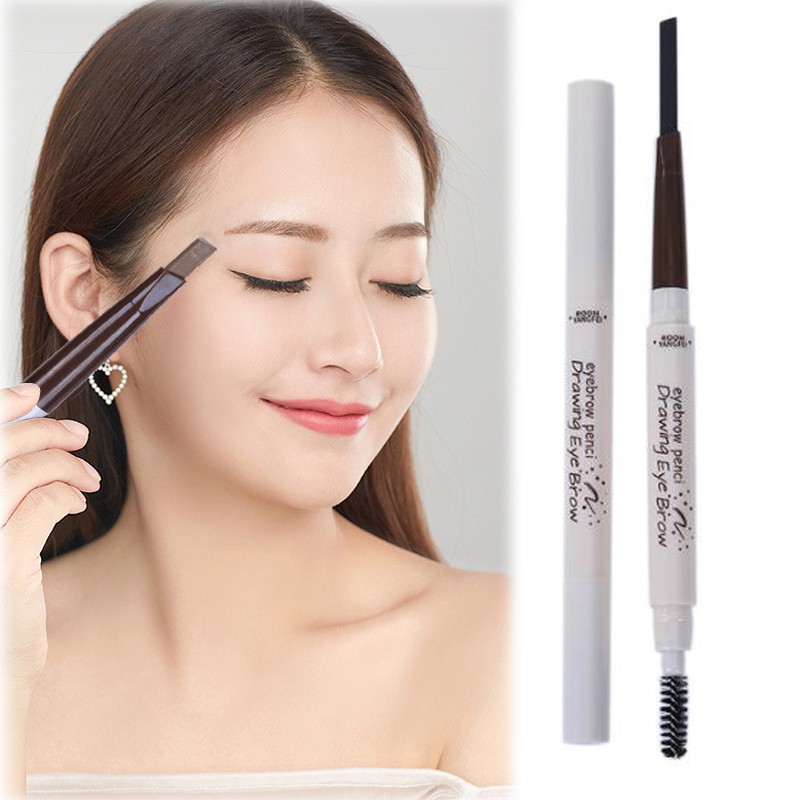 Bút kẻ mày hai đầu chống thấm nước tiện dụng trang điểm