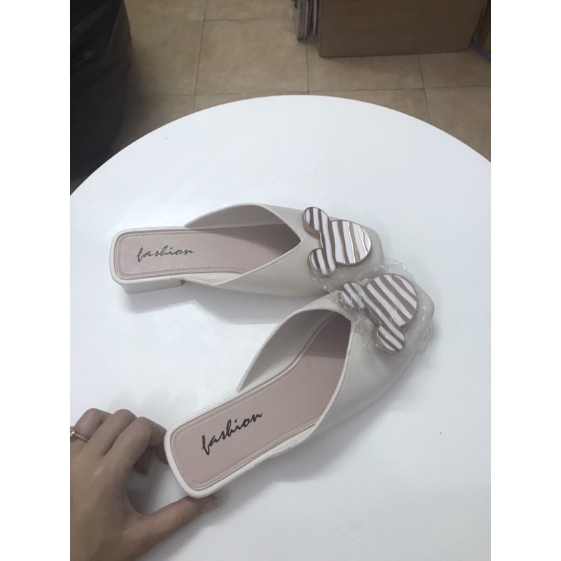 Sẵn hàng _ Sục mũi vuông meckey đế 2cm siêu bền dễ thương bản Hàn 2021 | BigBuy360 - bigbuy360.vn