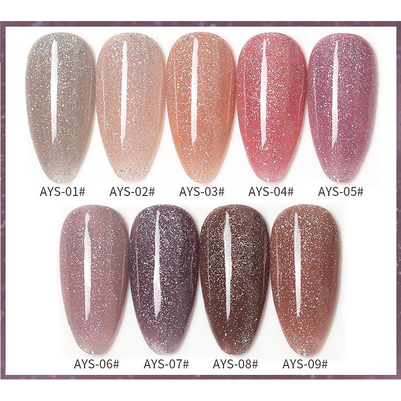 Sơn thạch sơn gel thạch sơn móng tay gel sơn gel AS tone thạch nhũ cam thạch nhũ hồng mã AYS 15ml