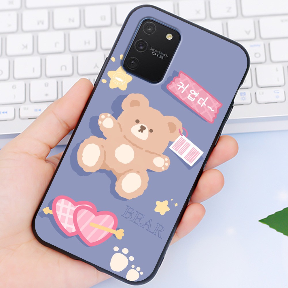 Ốp Samsung 😍 Ốp lưng Samsung S10 Lite Note 10 Lite Cute Bear nhựa cao cấp viền silicon - Banana Store