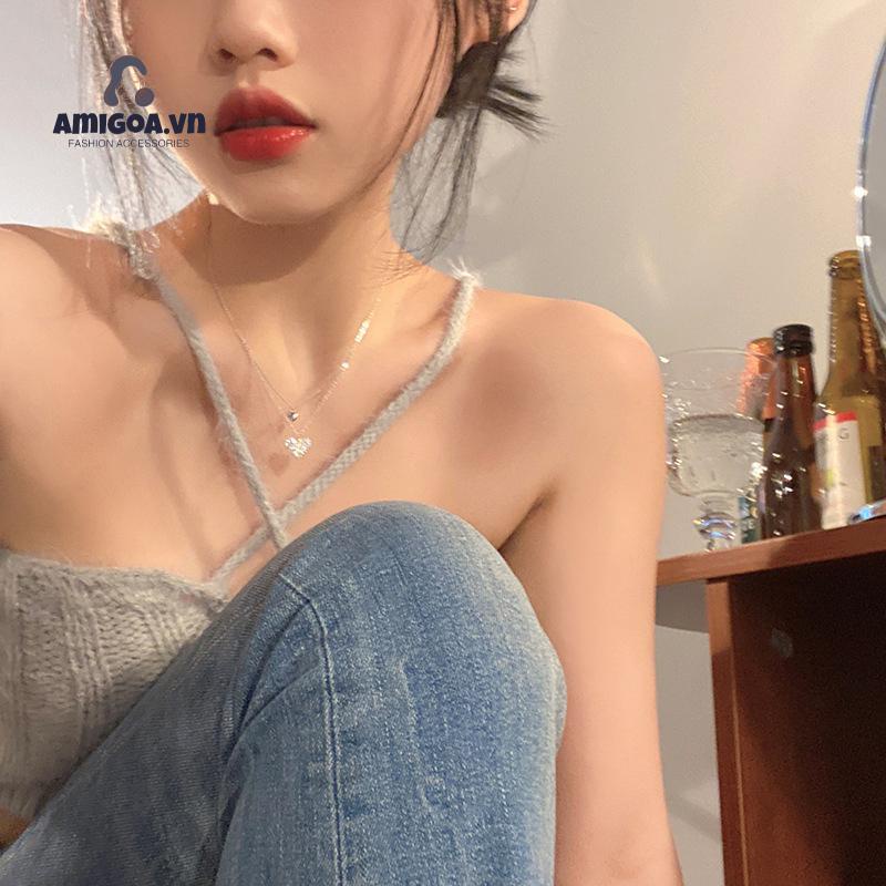 ✨✨Vòng cổ Hai Lớp Hình Trái Tim Nhỏ Xinh Xắn Sang Trọng Dành Cho Nữ