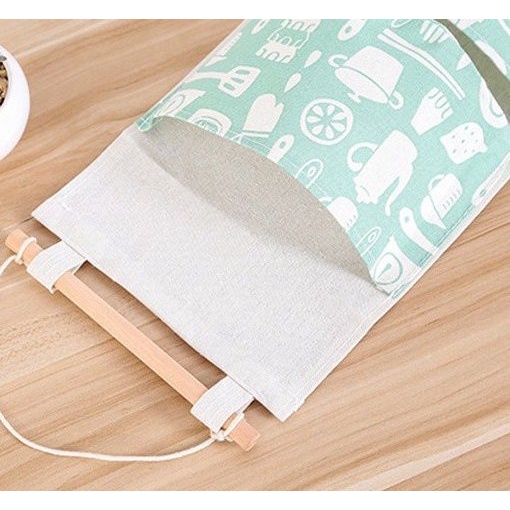 Túi treo đa năng 3 tầng cao cấp vải bố kèm thanh treo