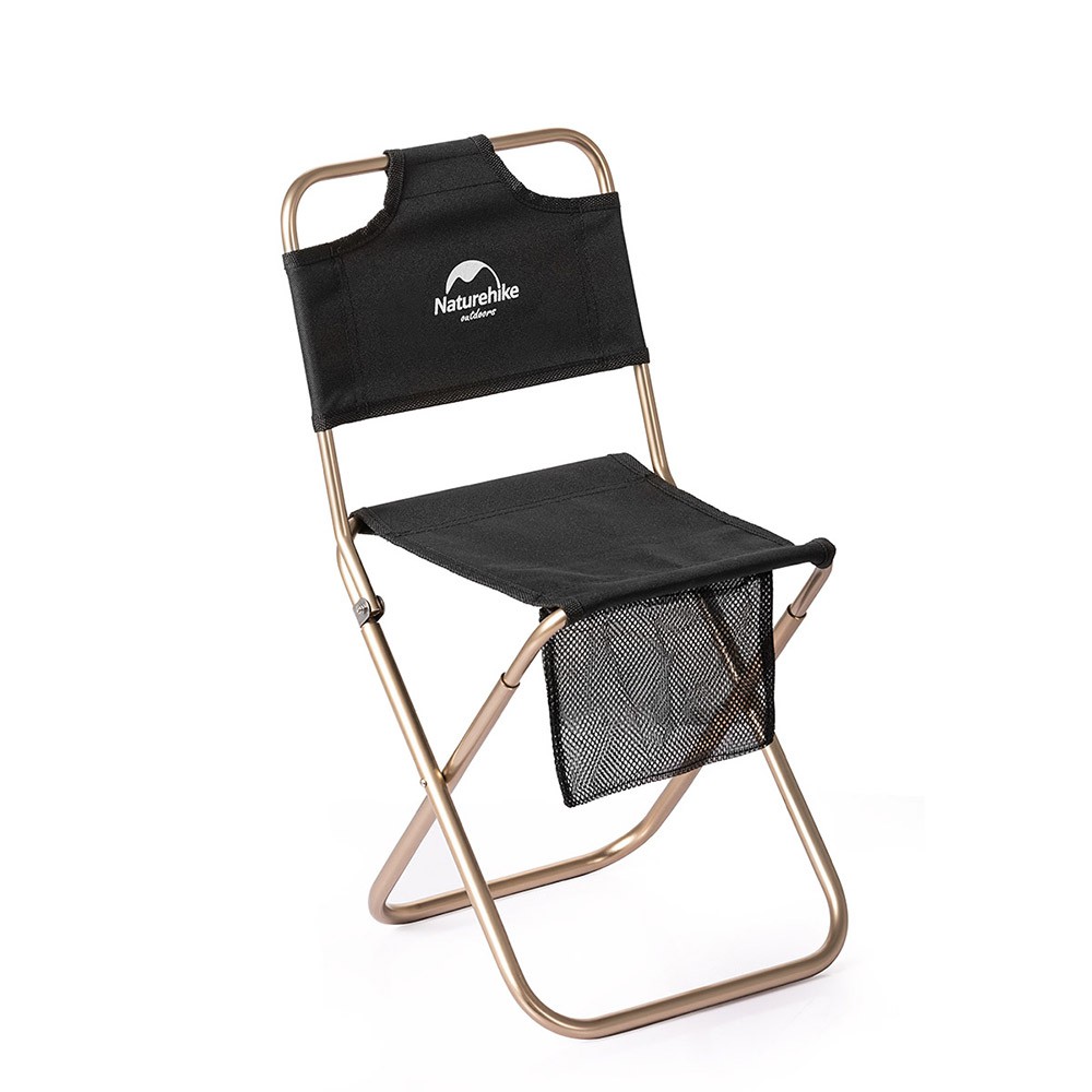 Ghế xếp inox Camping có lưng tựa, Ghế cắm trại gấp gọn siêu nhẹ NatureHike NH18M001-Z chính hãng