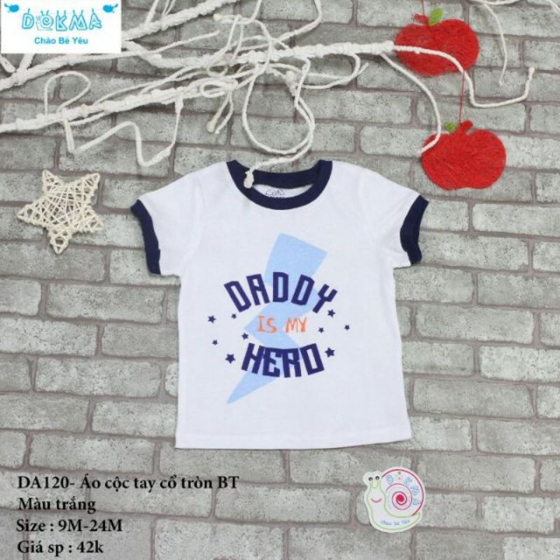 Áo cộc tay cài vai bé trai, bé gái Dokma nhiều mẫu