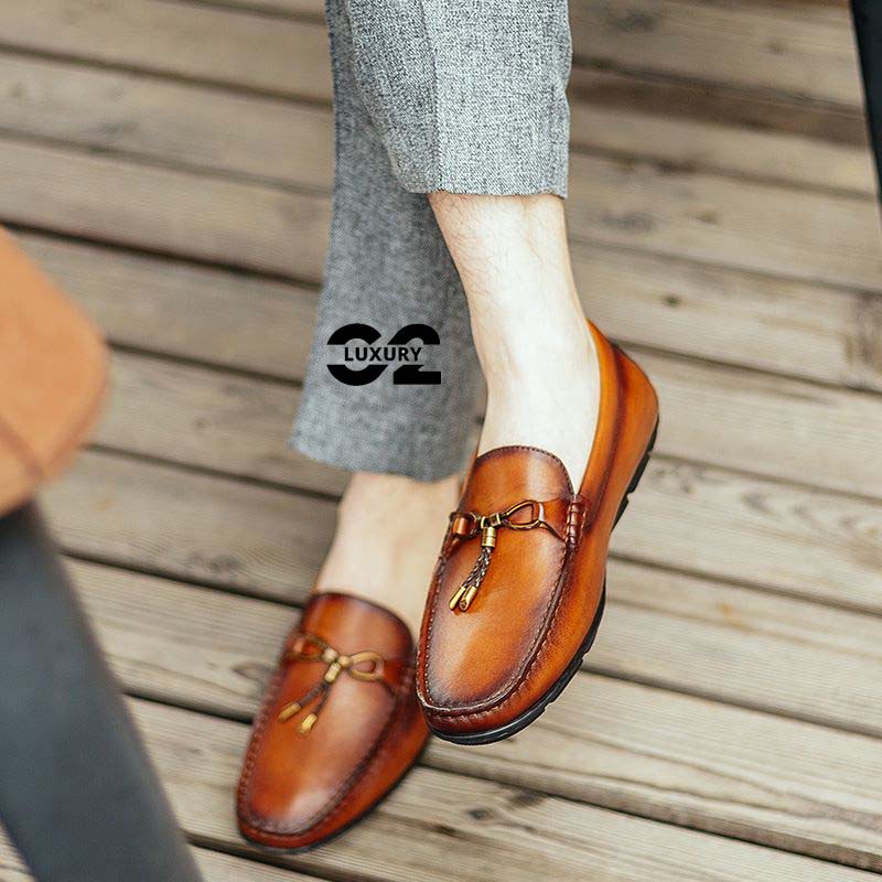 Giày lười nam Luxury dáng Moccasin Shoes BL09-2 chất da cao cấp nhiều size