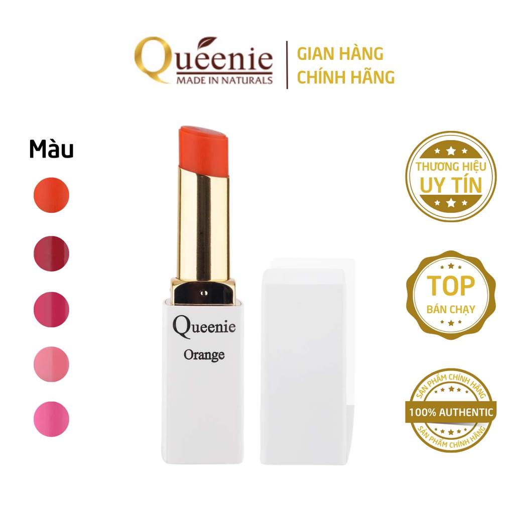Son dưỡng môi có màu lâu trôi chống khô nẻ bổ sung Collagen giàu dưỡng chất không chì Hàn Quốc chính hãng 4g Queenie