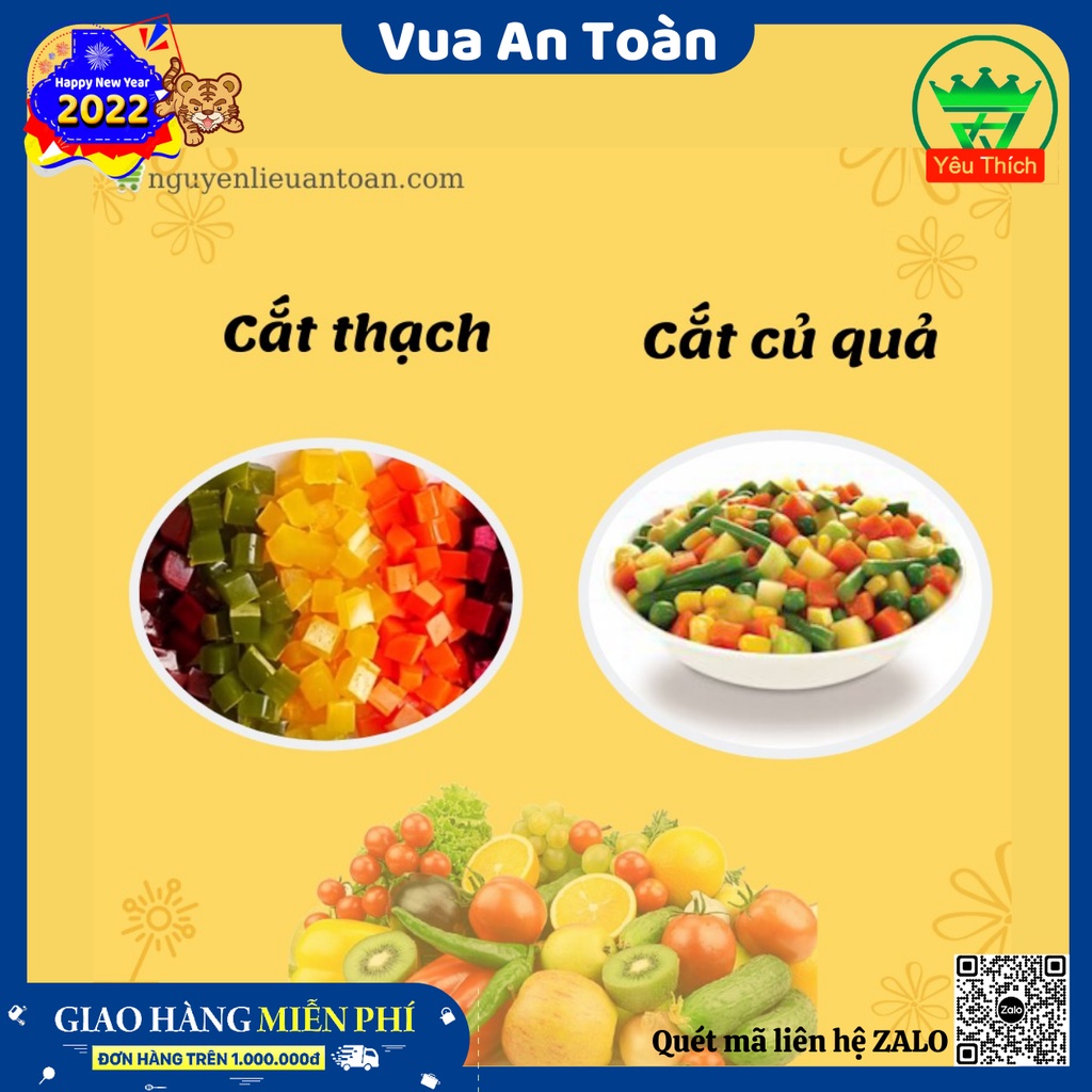 Máy Cắt Thạch Rau Củ Hạt Lựu Đủ Kích Thước Giá Rẻ Hình Thật