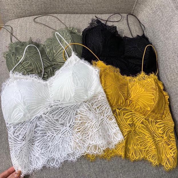 Áo Bra Ren Hoa Lá Dáng Lửng Sexy 9936