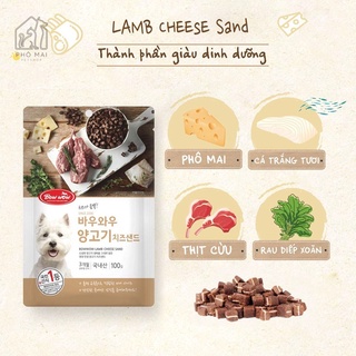 Snack cho chó Phô mai thịt cừu Bowwow 100g