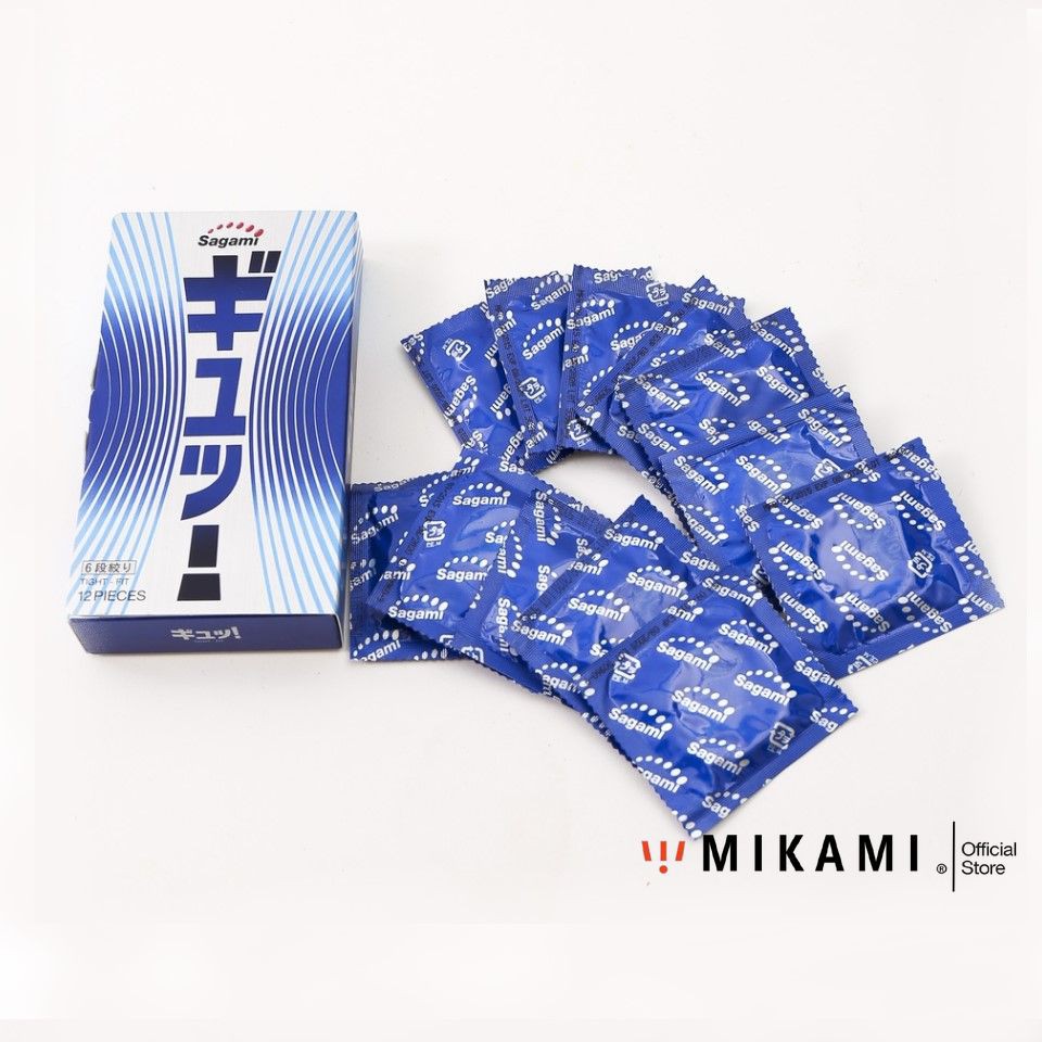 Hộp 12c Bao Cao Su Siêu Mỏng Ôm Sát SAGAMI TIGHT-FIT