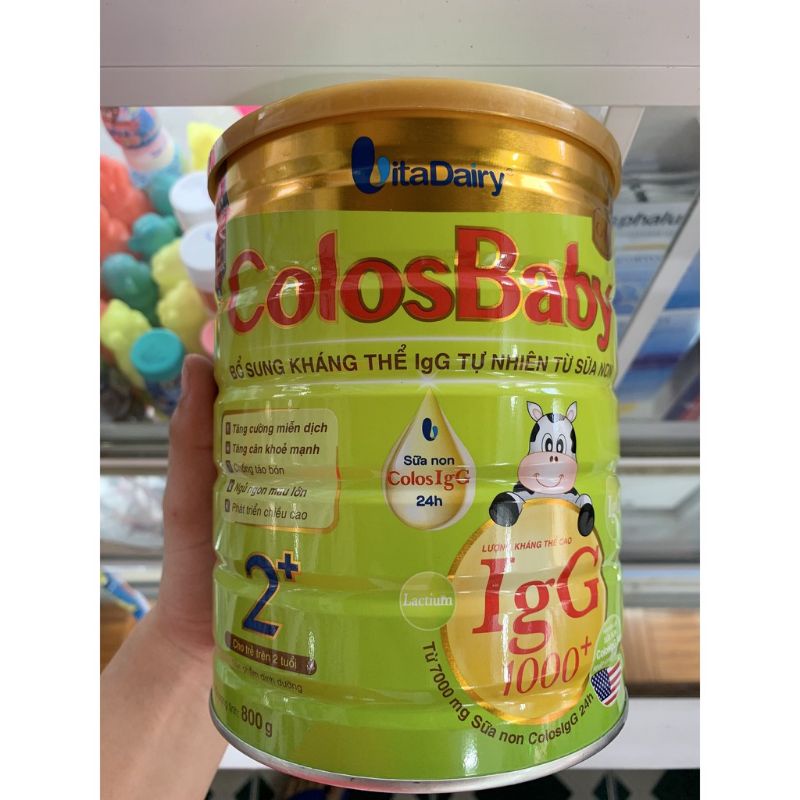 Sữa bột Colosbaby, 800g Gold 1000lgG 0+, 1+, 2+