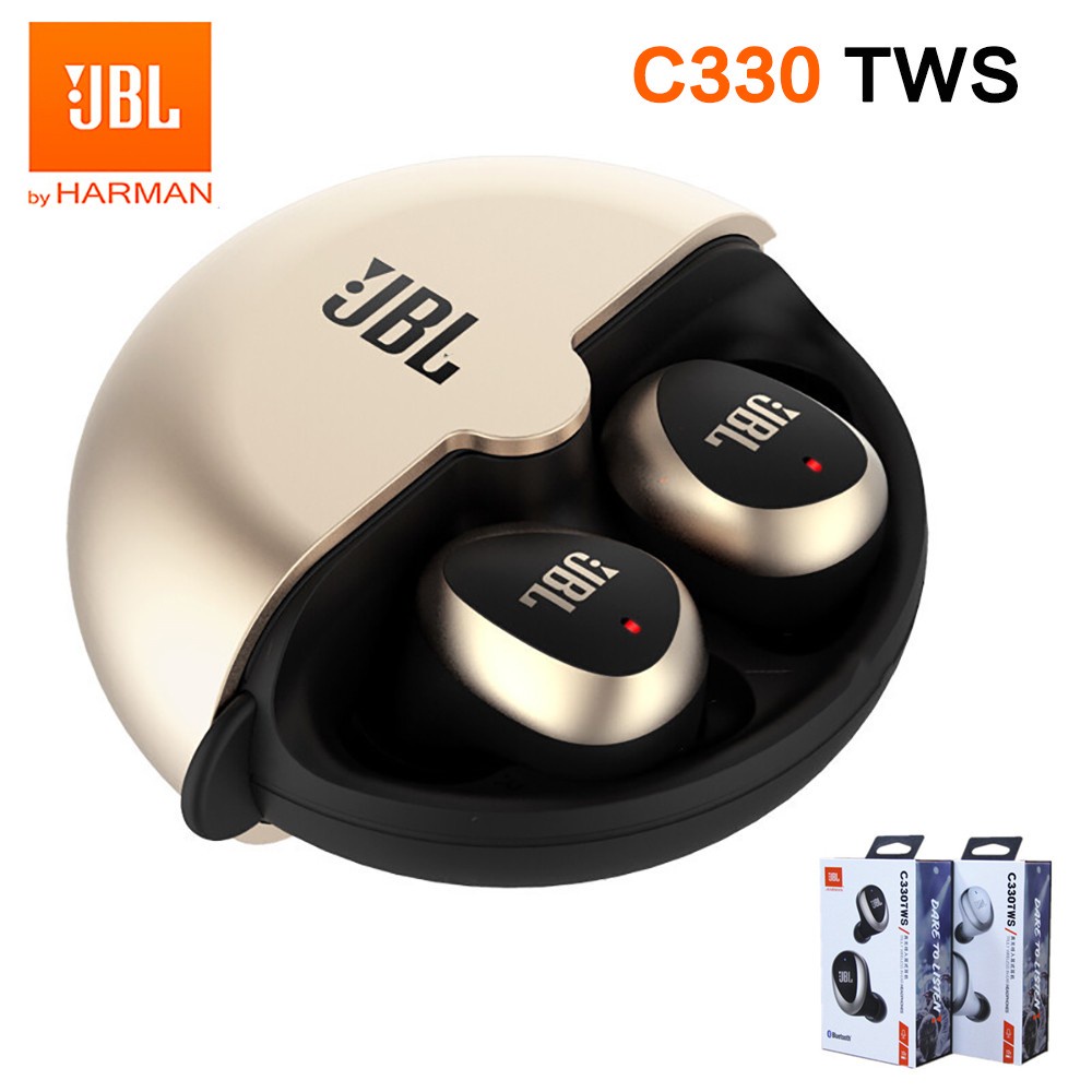 Tai Nghe Nhét Tai Bluetooth Không Dây JBL C330 TWS Có Micro Kèm Hộp Sạc Chất Lượng Cao Ốp