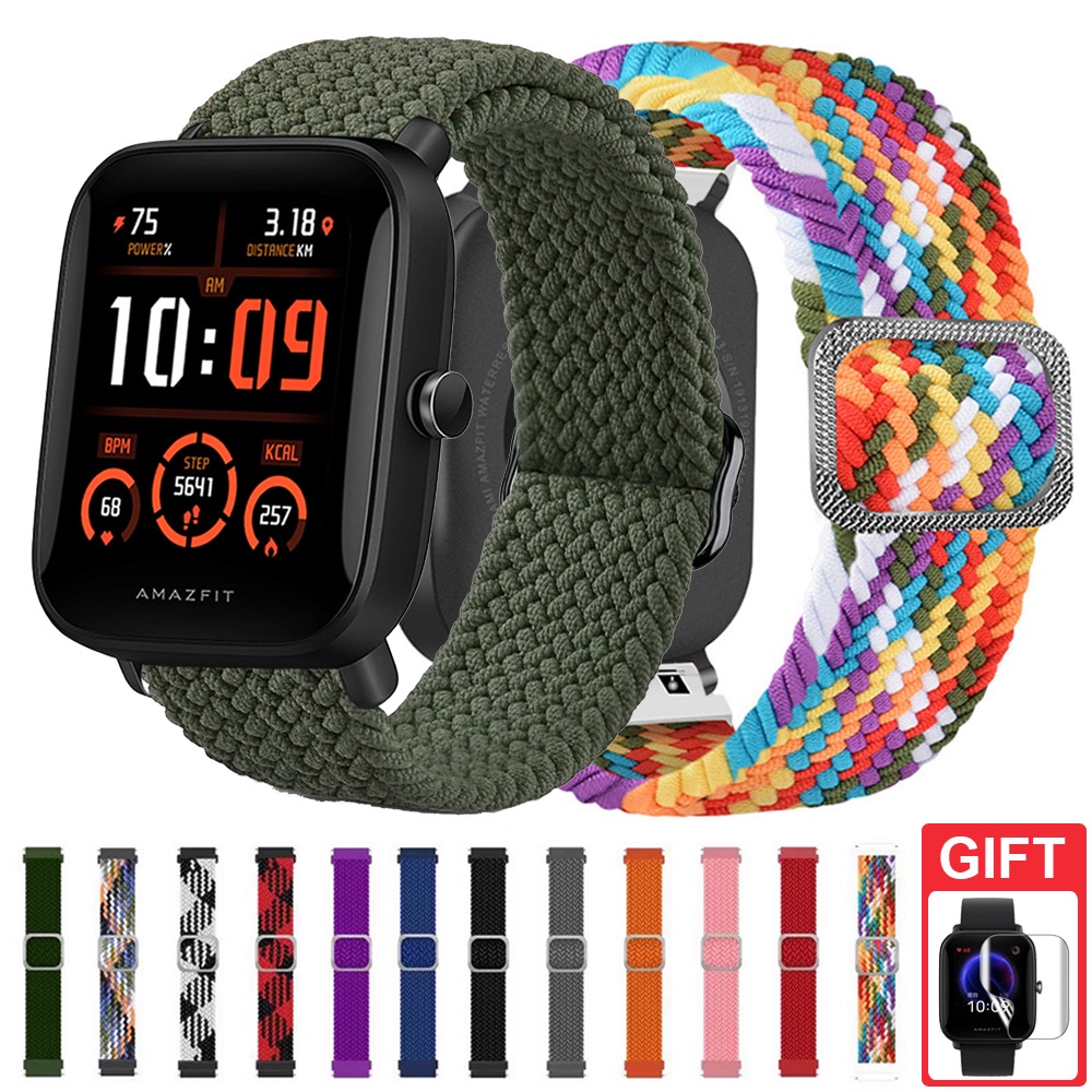 Dây Đeo Nylon 20Mm Cho Huami Amazfit Bip U Pro GTS 3 Bip S Lite GTS 2 Mini GTR 42mm