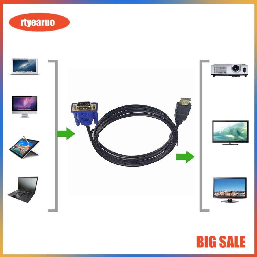 Cáp chuyển đổi HDMI sang VGA độ phân giải 1080P cho PC TV 1M thiết kế tiện dụng