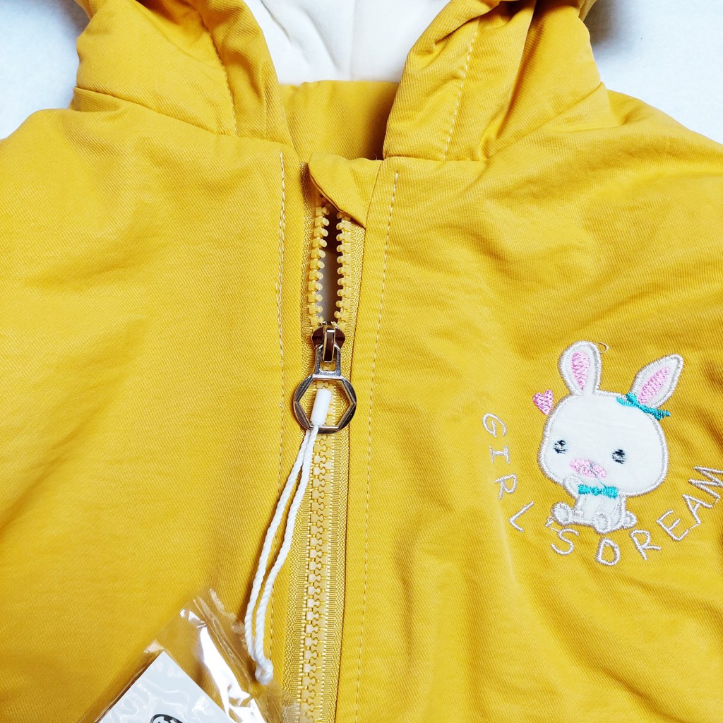 [THANH LÝ] Áo khoác bé gái tai thỏ phong cách Hàn Quốc, hàng QC SIÊU CHẤT (10 - 25kg)