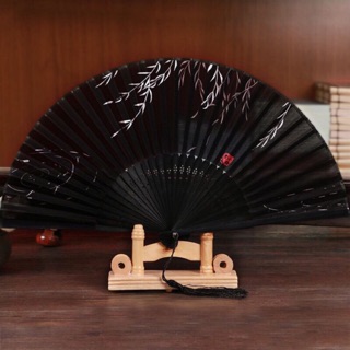 Quạt cổ trang dây tuyến - Quạt xếp lụa đep