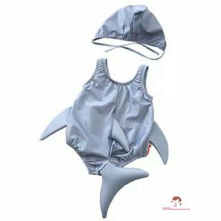 ❤Xzq-2pcs Tập Đi Kid Boy Đồ Bơi Cá Mập Trang Phục Đồ Bơi Bikini Bộ Đồ Đi Biển
