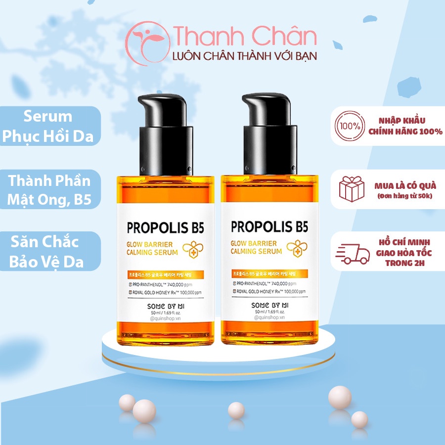 Tinh Chất Some By Mi Propolis B5 Glow Barrier Calming Serum 50ml, phục hồi da