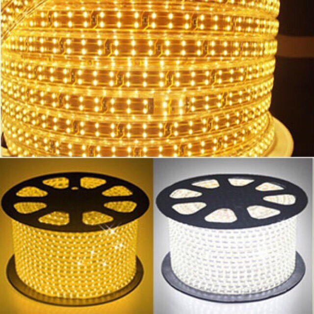 Led cuộn 100m 2835-2 hàng 220V (120 bóng/m),Led Quẫn Cây,Led Chăng Cay,Led 220v
