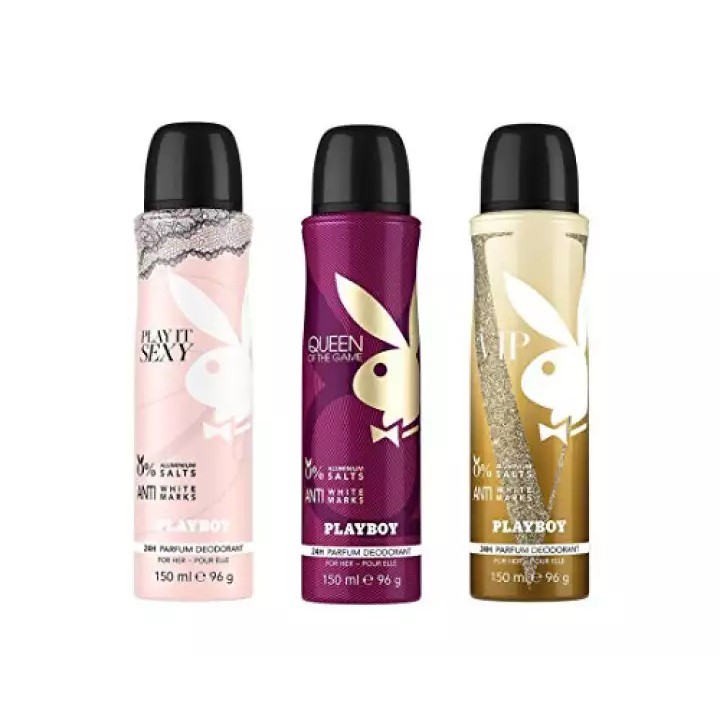 Xịt Khử Mùi PlayBoy Anti White Marks 24h Parfum Deodorant 150ml