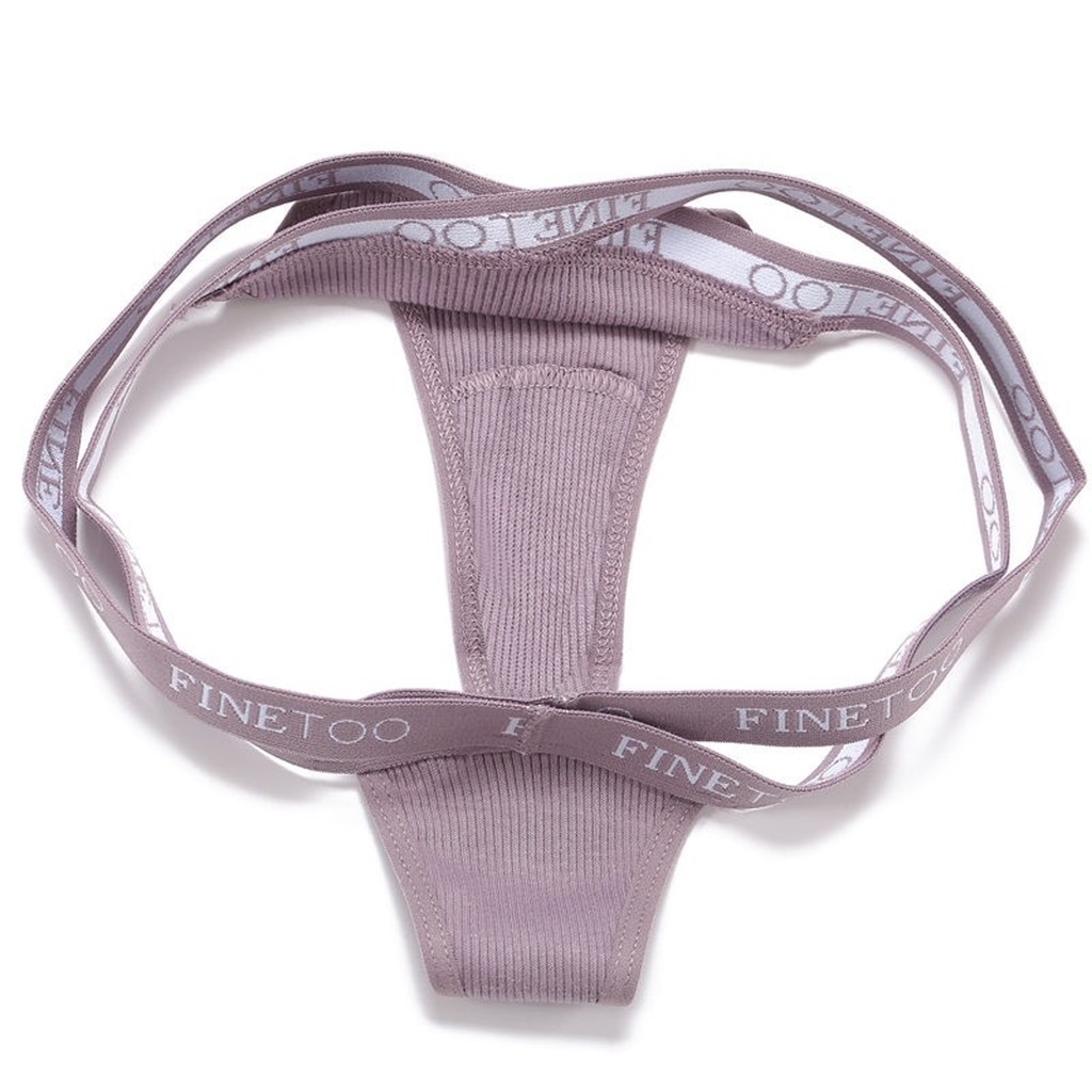 Quần Lót Nữ Lọt Khe ❤️FREESHIP❤️ Quần Lót Cotton Lọt khe phối dây đan chéo viền in chữ gợi cảm quyến rũ mã D005 | BigBuy360 - bigbuy360.vn