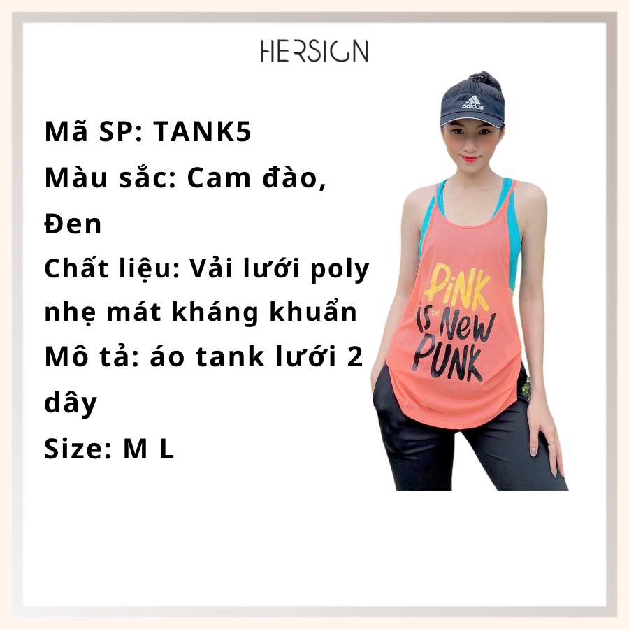 ĐỒ TẬP GYM NỮ ÁO TẬP Tank Top NỮ PHỐI CÙNG ĐỒ TẬP GYM HERSIGN-TANK5