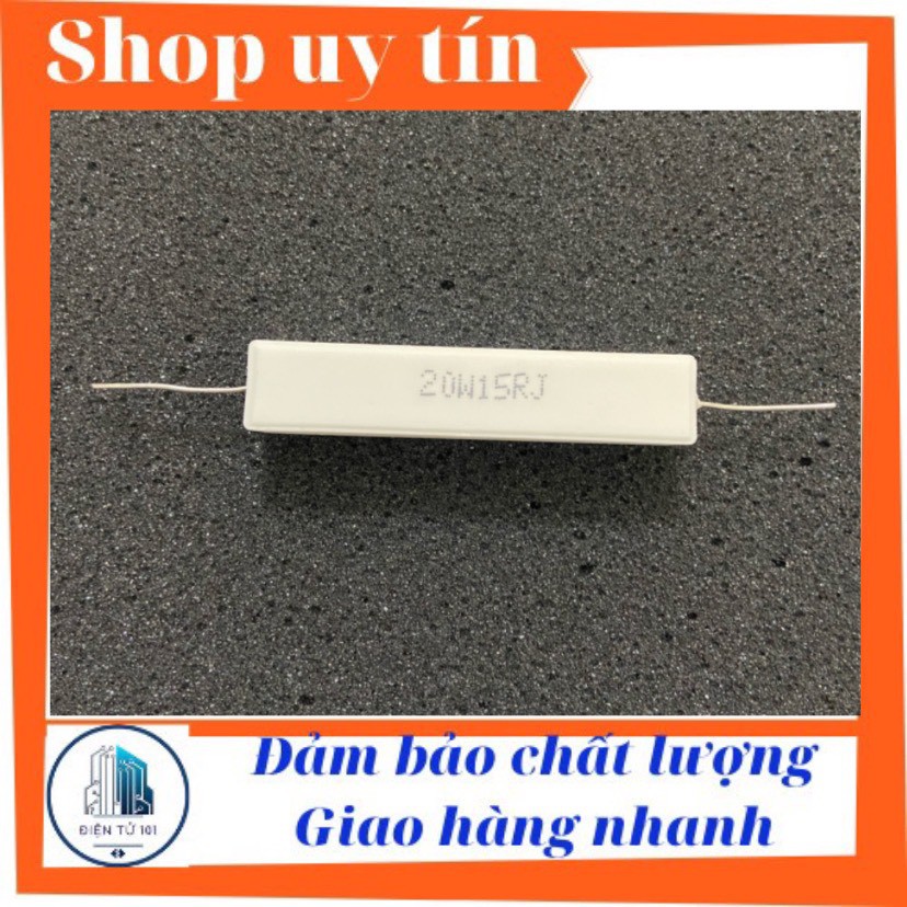 Trở sứ 15 ôm 20 wat điện trở công suất cho mạch phân tần loa