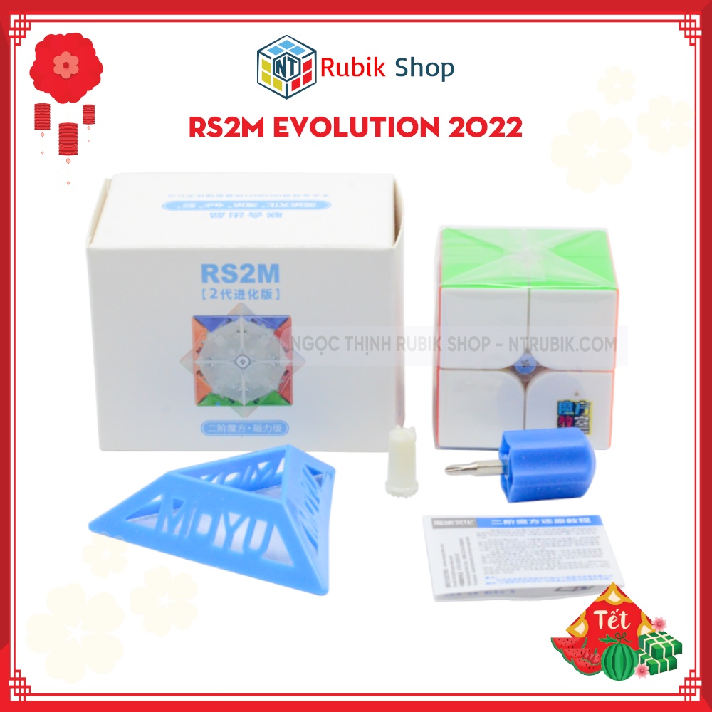 Moyu RS2 M 2x2 2020 stickerless & RS2 M Evolution 2022 Chính hãng có nam châm