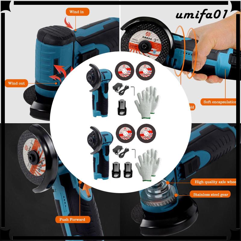 Máy Mài Góc Không Dây Mini 12V Kèm Sạc Và Pin Cho Máy Mài Cắt
