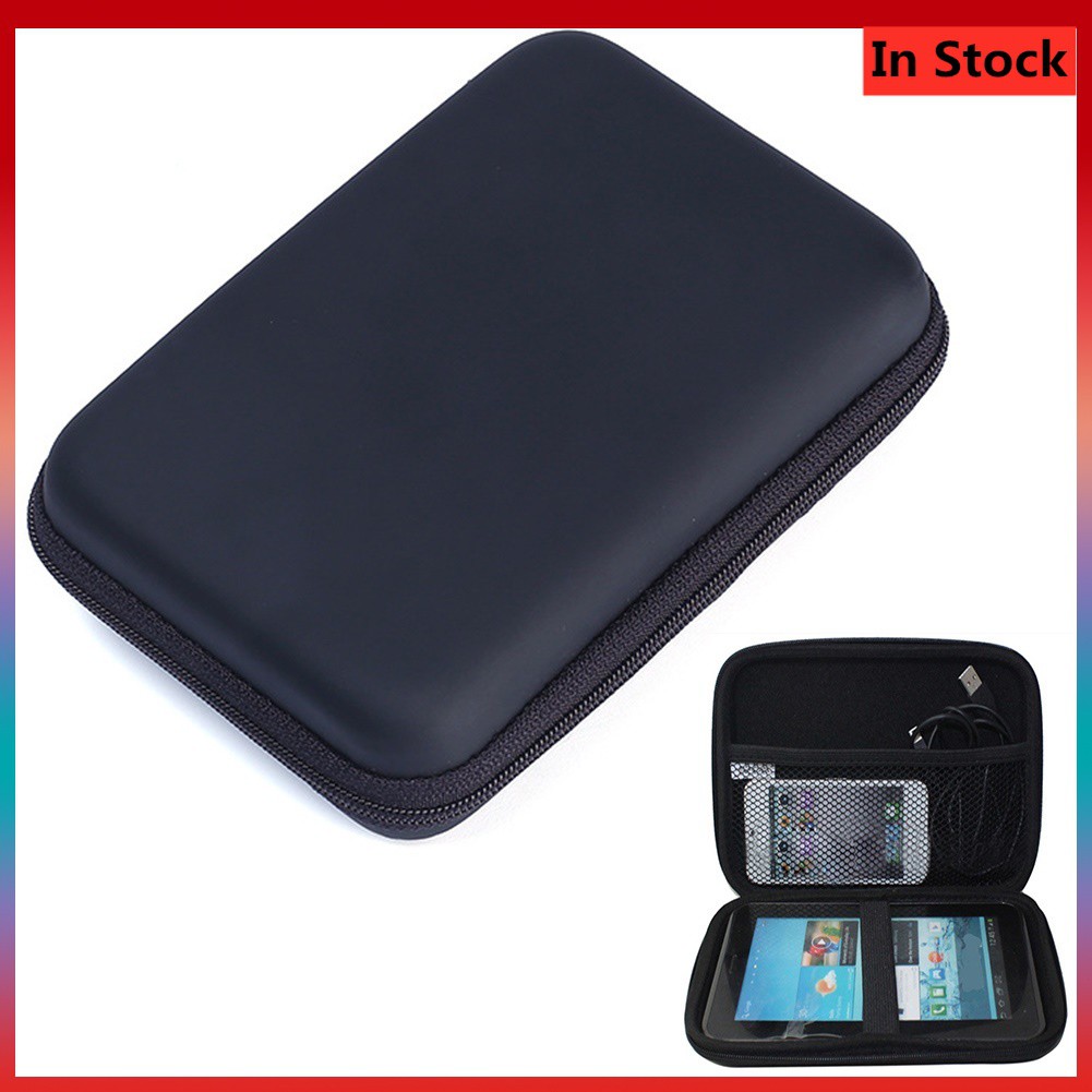 Set 2 Túi Đựng Ổ Cứng / Dây Cáp Usb 2.5 "có Khóa Kéo Tiện Dụng