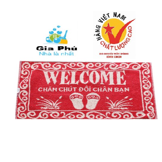 Thảm khăn vải cao cấp Welcome 40x60cm và 50x70cm