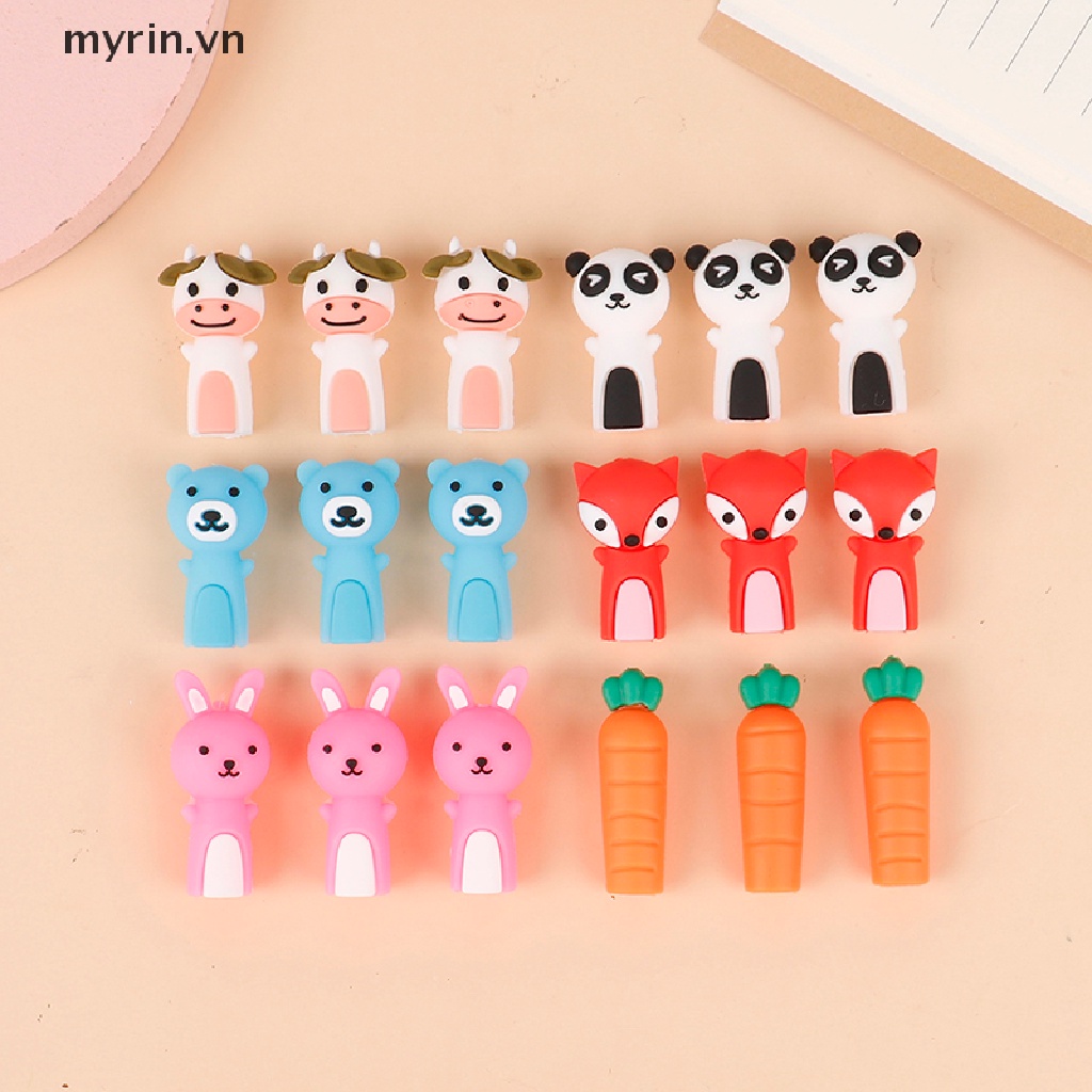 1 Set 3 Nắp Đậy Bút Chì Bằng Silicon