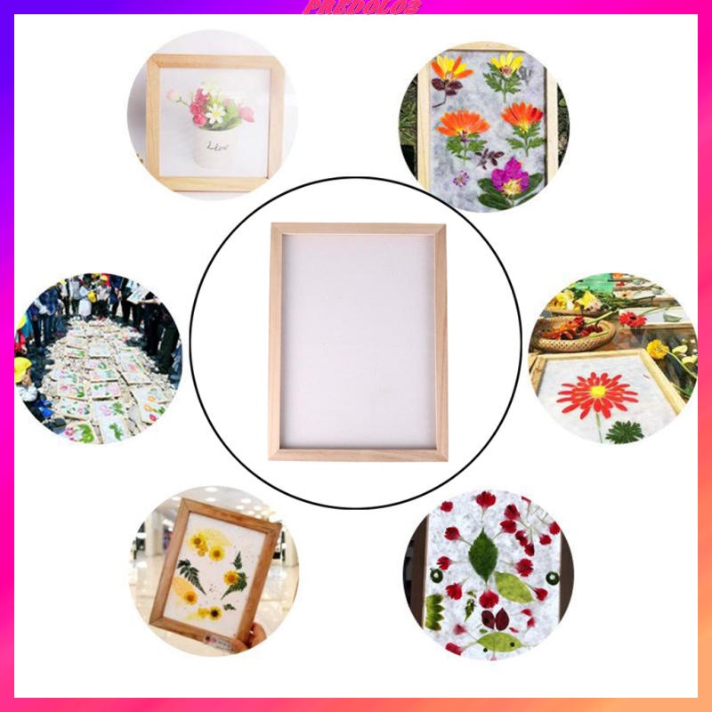 Bộ 2 Khuôn Làm Giấy Thủ Công Bằng Gỗ Kích Thước 15x18CM DIY