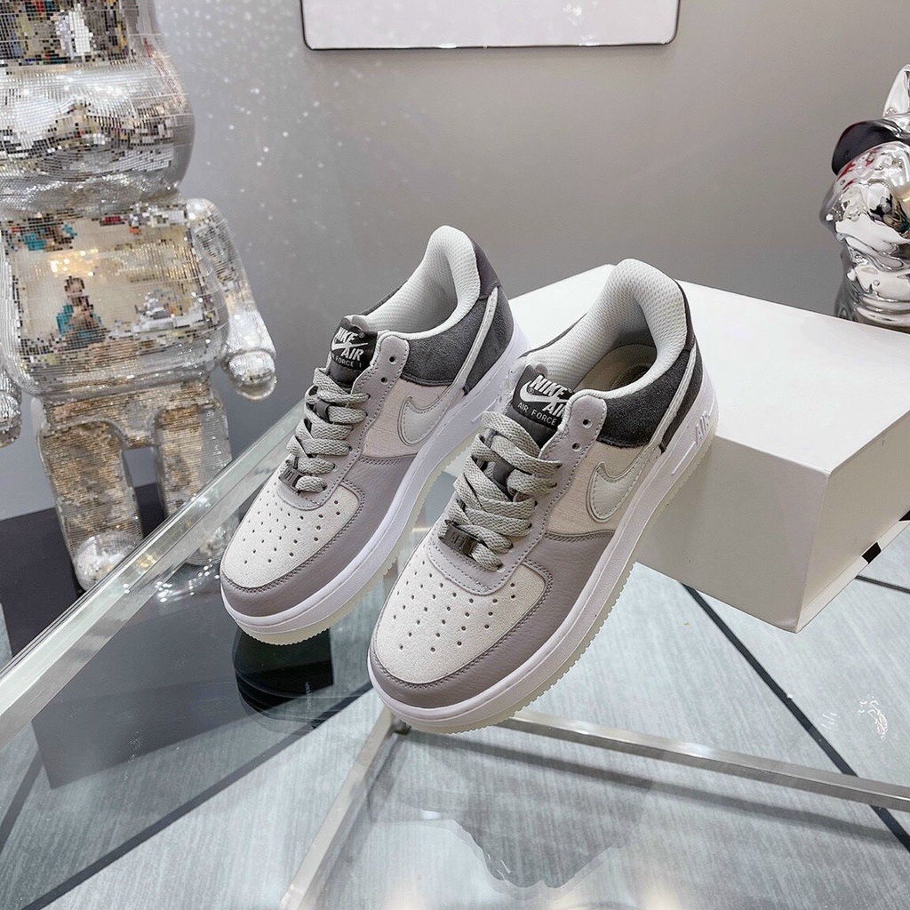 Giày sneaker ni.k.e grey - Af1 cổ thấp màu xám, size 36_43