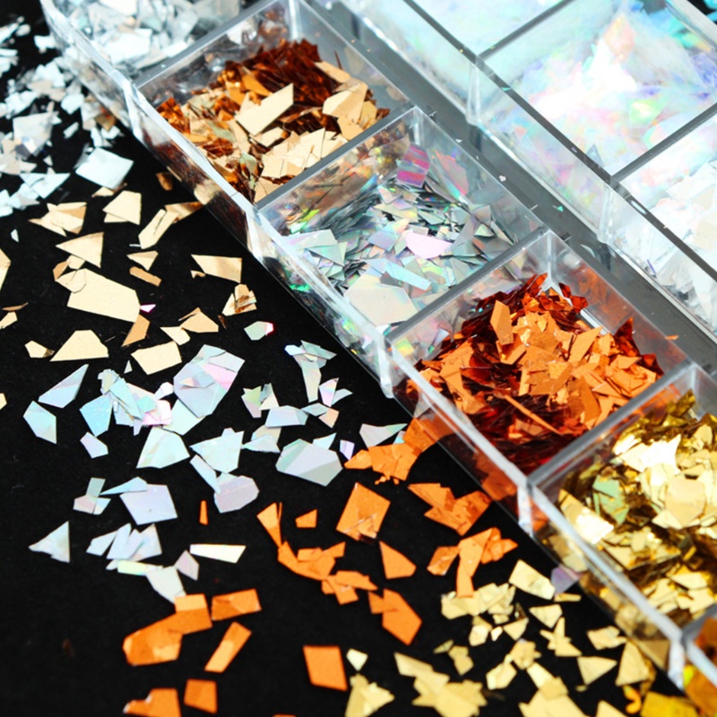 [Hàng mới về] Hộp sequin lấp lánh trang trí móng nghệ thuật tự làm đa dụng thời trang