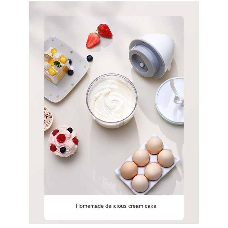 Máy Đánh Khuấy Kem Tự Động Không Dây Sạc USB Có Giá Đỡ