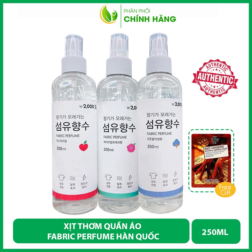 Xịt Thơm Quần Áo Body Fabric Perfume Hàn Quốc Hàng Chính Hãng 250ml